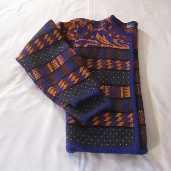 LUCE PURPLE/GOLD/BRONZE BURGUNDY/BLACK KNIT BLAZER - Picture 3 of 8